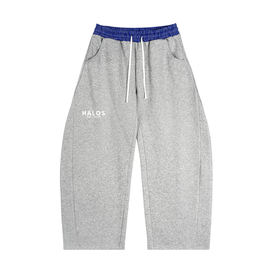 Cozy Club Plaid Waistband Barrel Sweatpants