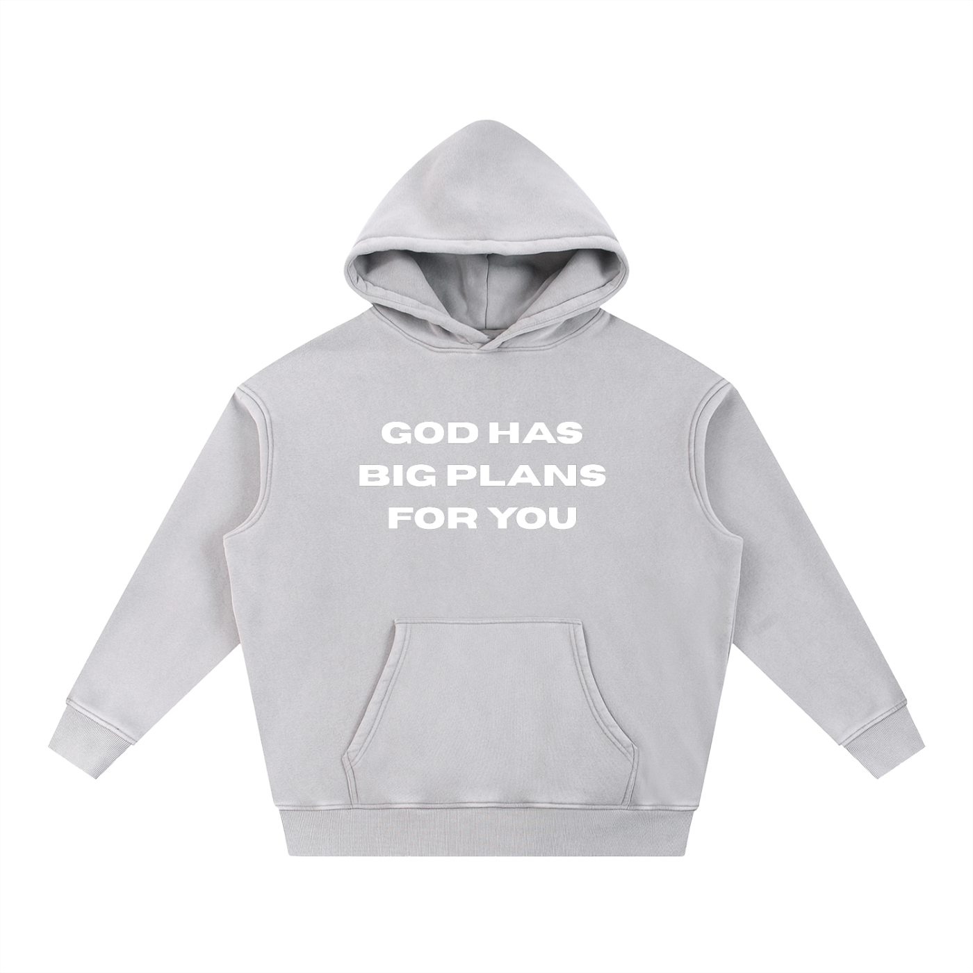 GOD HAS BIG PLANS FOR YOU | Snow Wash Fleece Oversize Hoodie