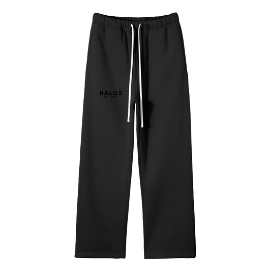 Unisex Solid Color Fleece Straight Leg Pants
