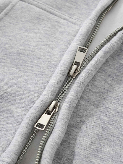 SAVED BY GRACE | Women's Fleeced Zip-Up Cropped Hoodie