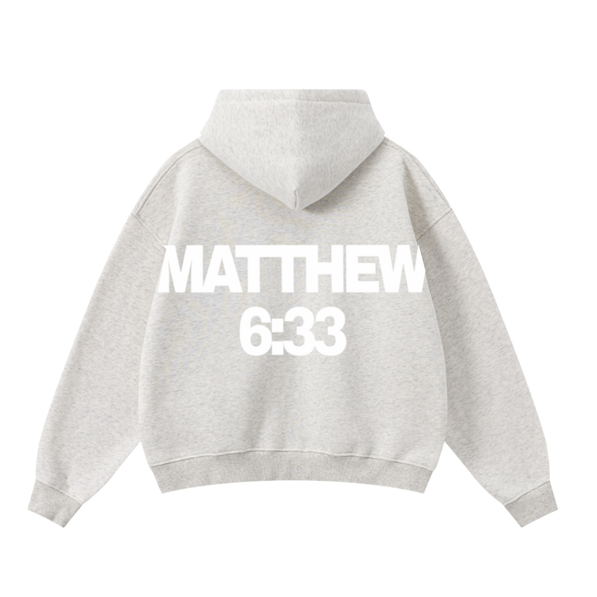 345GSM Unisex Boxy-Fit Double-Zip Hoodie Oatmeal Grey