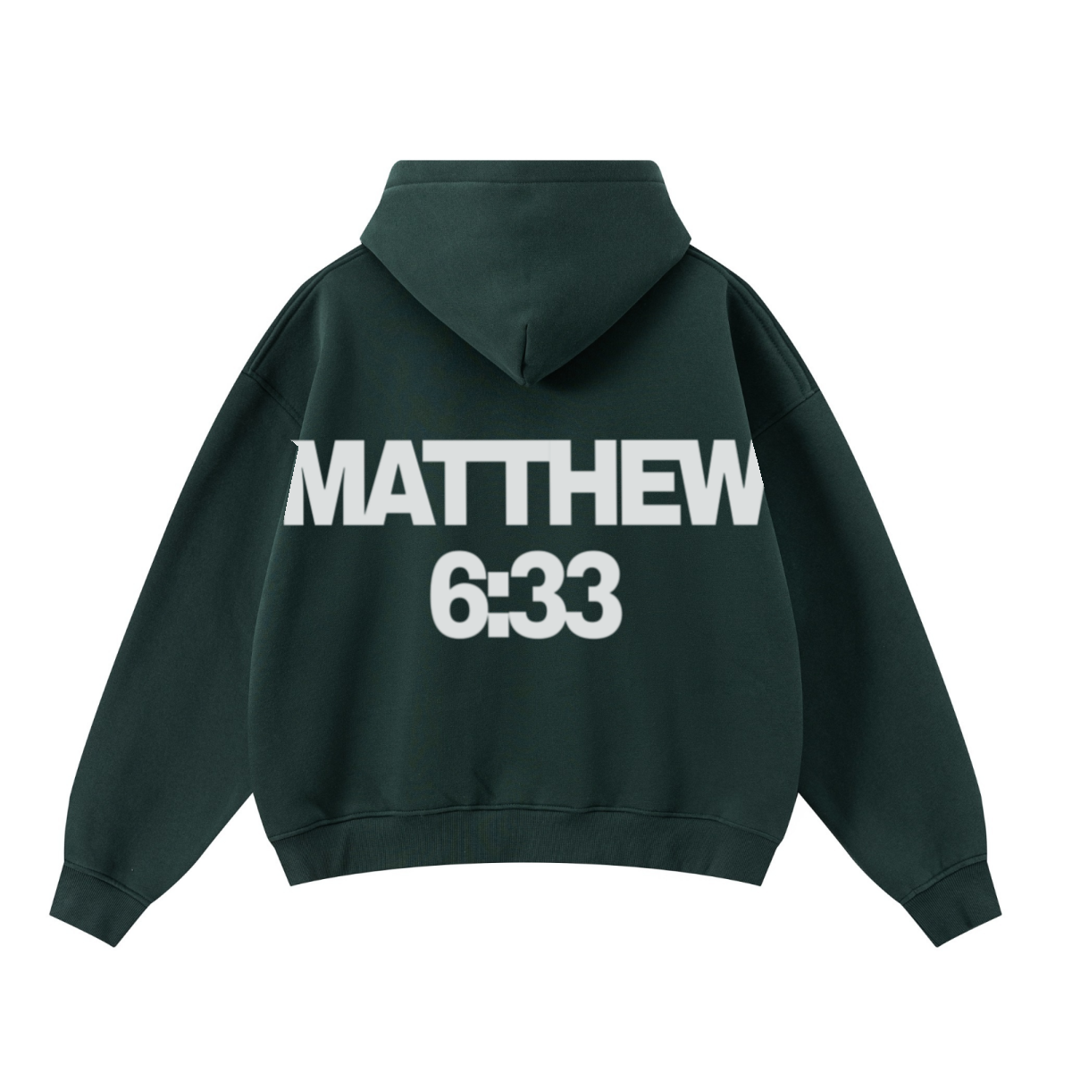 345GSM Unisex Boxy-Fit Double-Zip Hoodie Rainforest Green