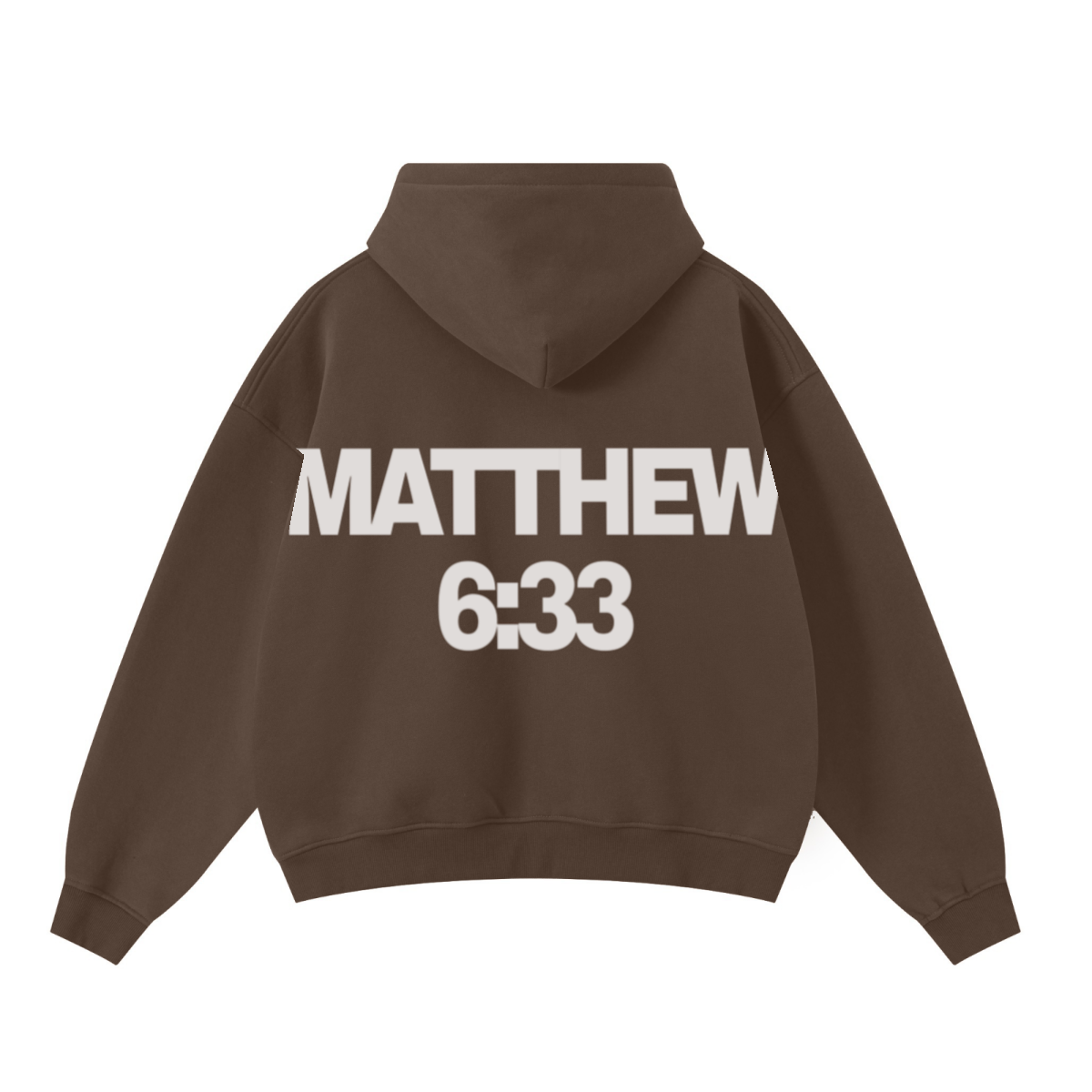 345GSM Unisex Boxy-Fit Double-Zip Hoodie Brown