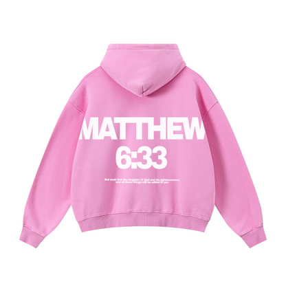 400GSM Unisex Vintage-Wash Boxy-Fit Zip-Up Hoodie Vintage Peach Pink