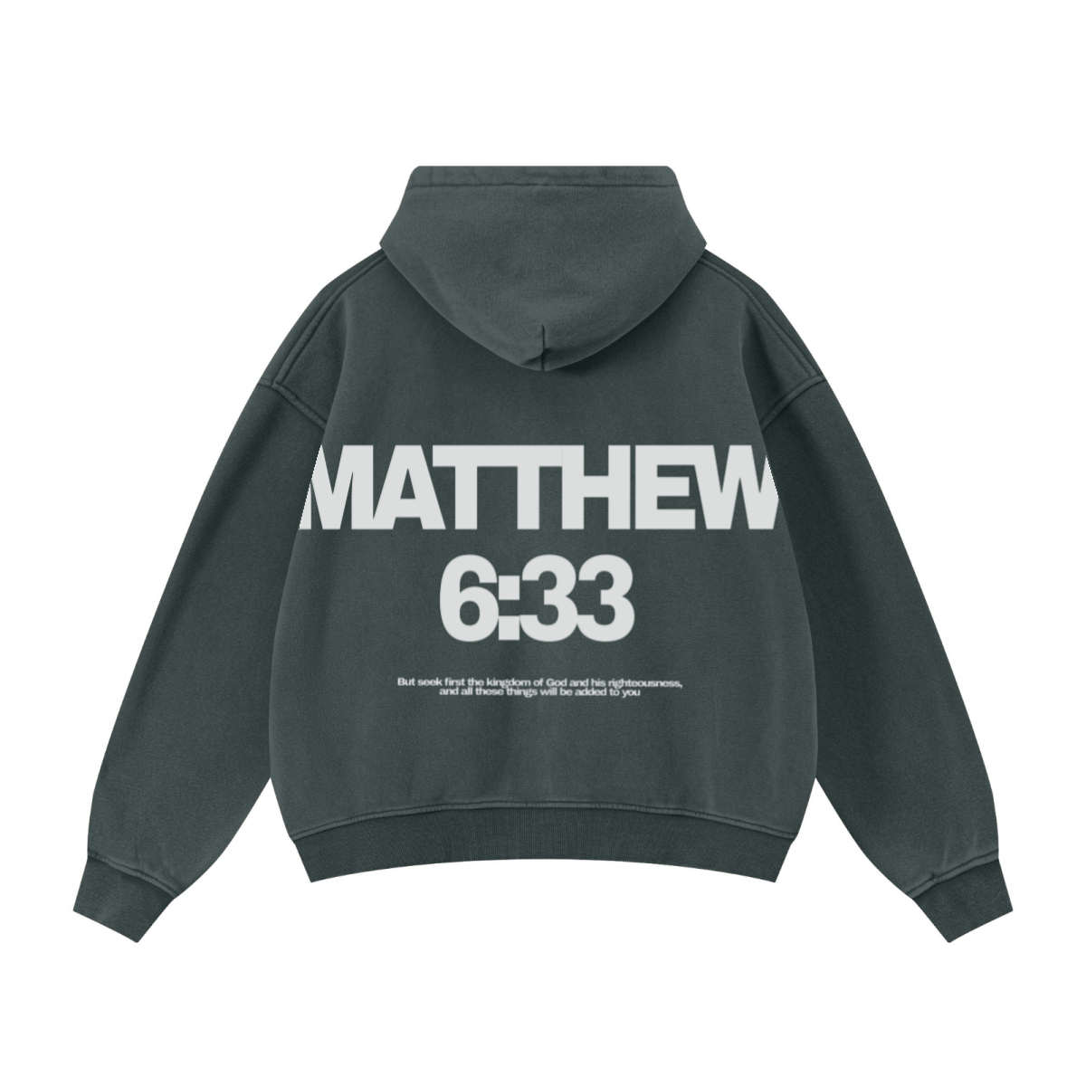 400GSM Unisex Vintage-Wash Boxy-Fit Zip-Up Hoodie Vintage Moss Green