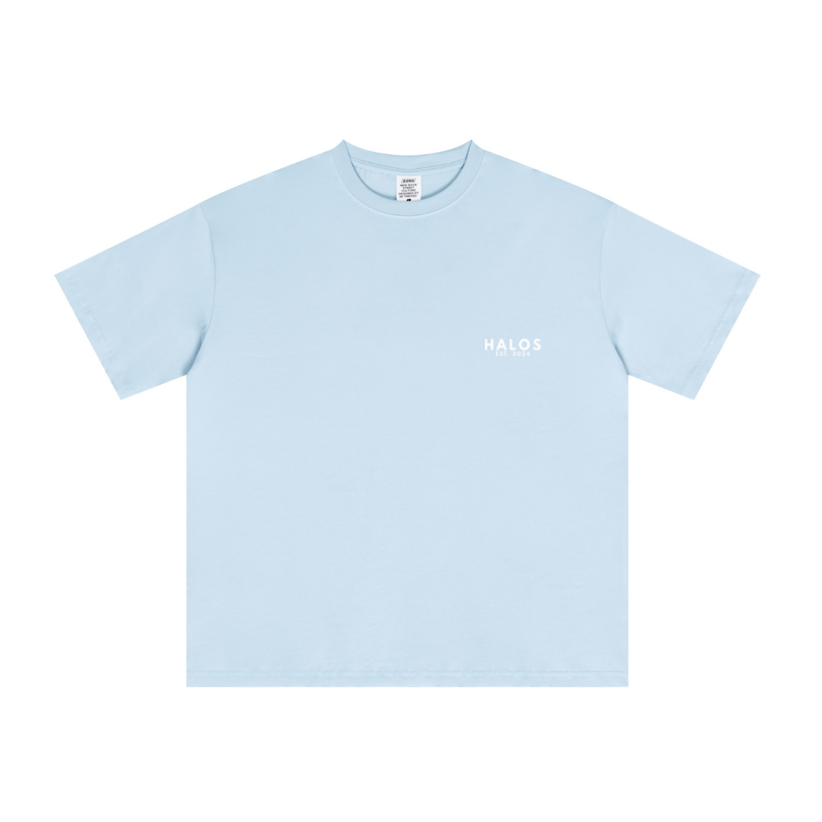 235GSM Men's Low-Shrink Cool-Touch Cotton T-Shirt Light blue