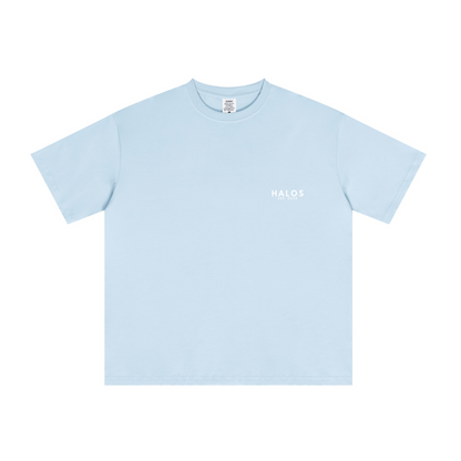 235GSM Men's Low-Shrink Cool-Touch Cotton T-Shirt Light blue