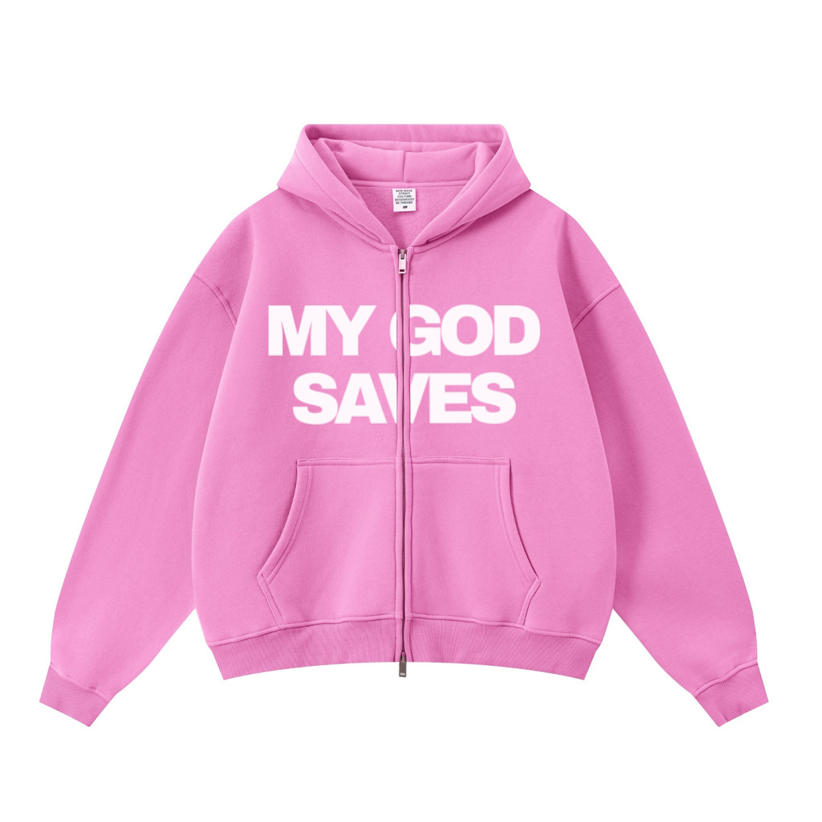 MY GOD SAVES zip up hoodie