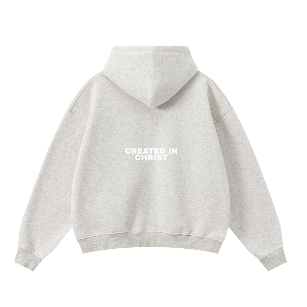 345GSM Unisex Boxy-Fit Double-Zip Hoodie Oatmeal Grey