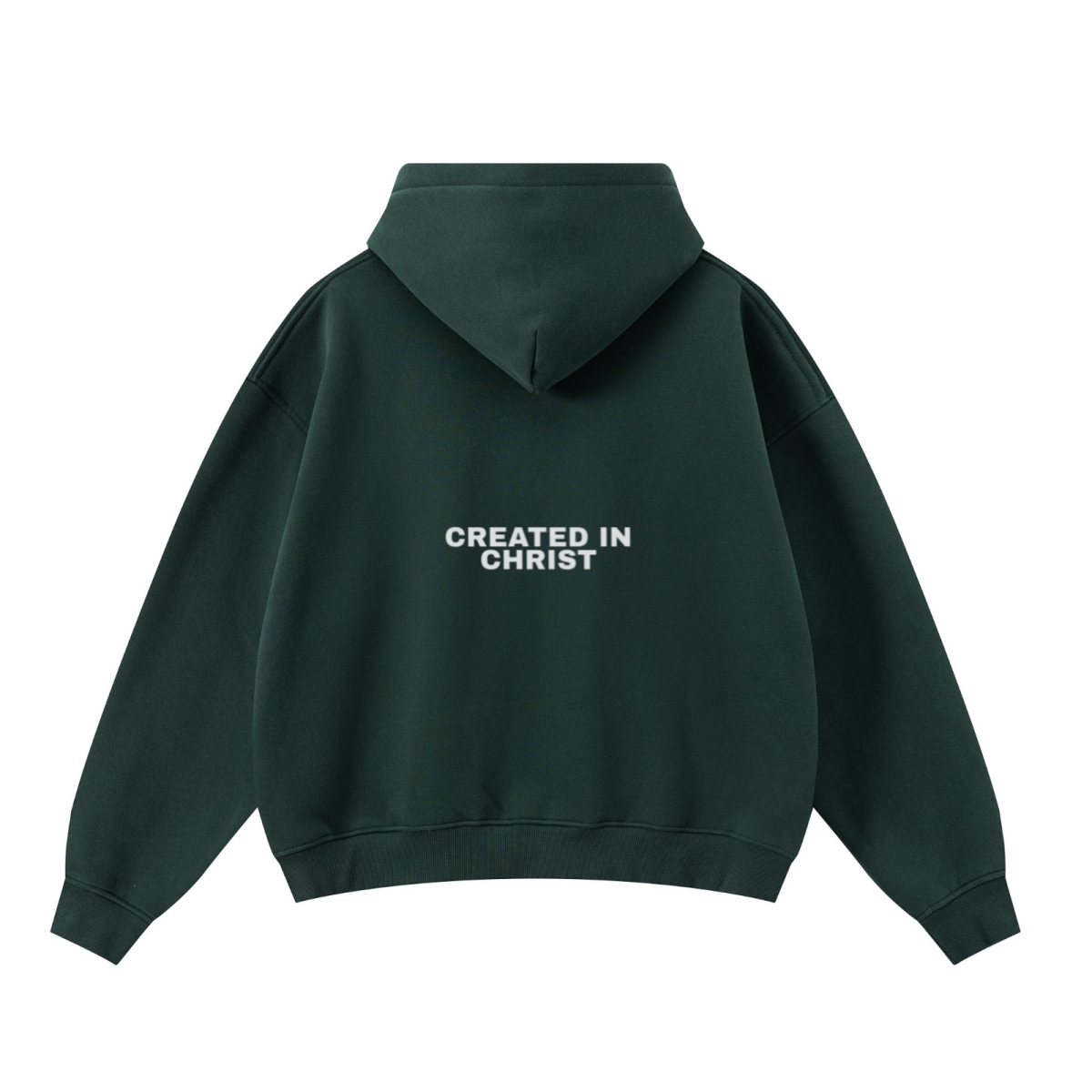 345GSM Unisex Boxy-Fit Double-Zip Hoodie Rainforest Green
