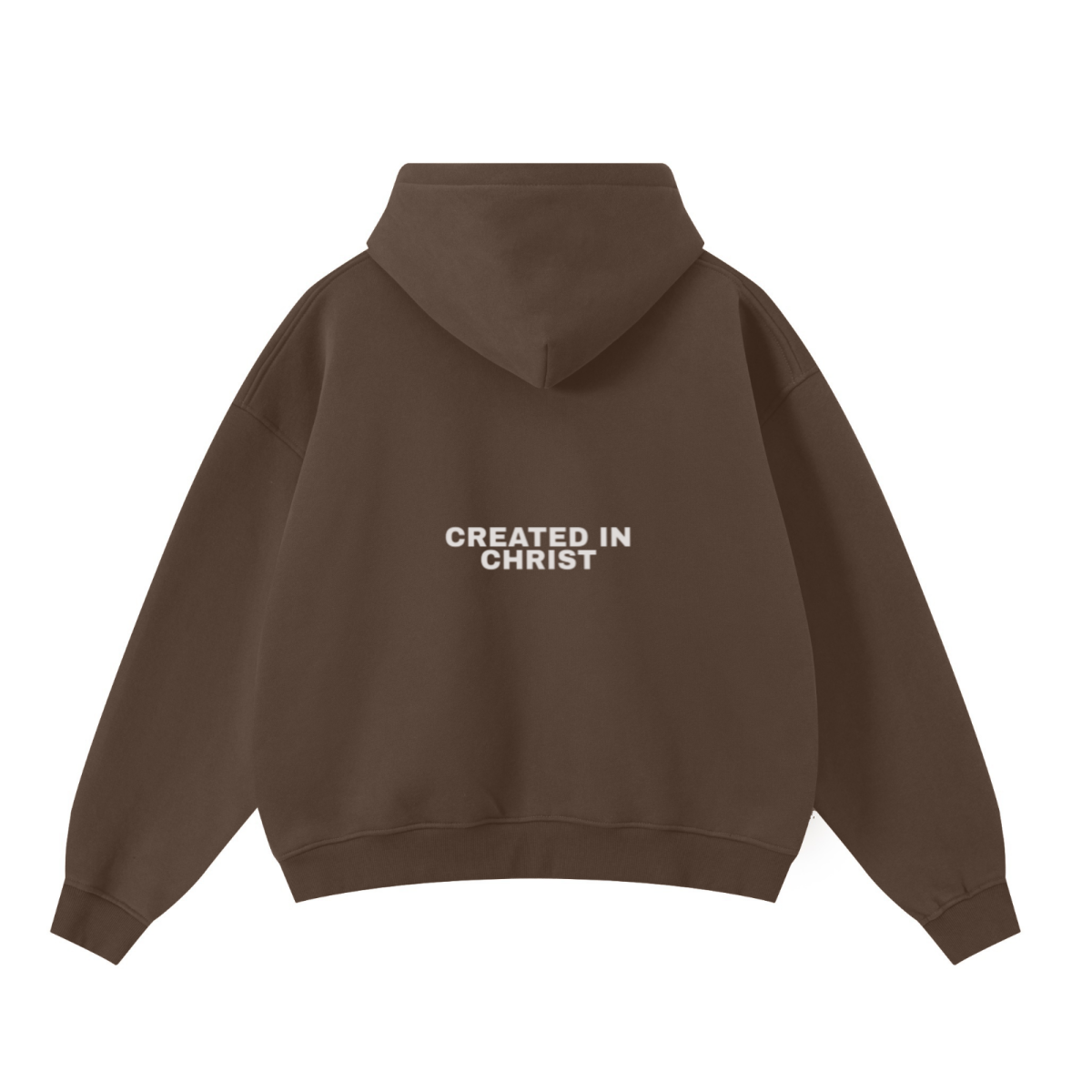 345GSM Unisex Boxy-Fit Double-Zip Hoodie Brown